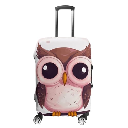 Cute Owl Printed Luggage Cover Protector, Fits 18-32 Inch Luggage