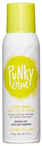 Punky Temporary Hair Color Spray Leopard Yellow Instant Vivid Temporary Hair Dye for Women Wash Out Hair-Color Spray 3.5 oz