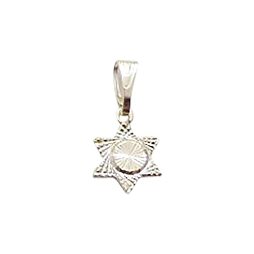 Small Silver Star Of David Jewish Star Pendant Charm