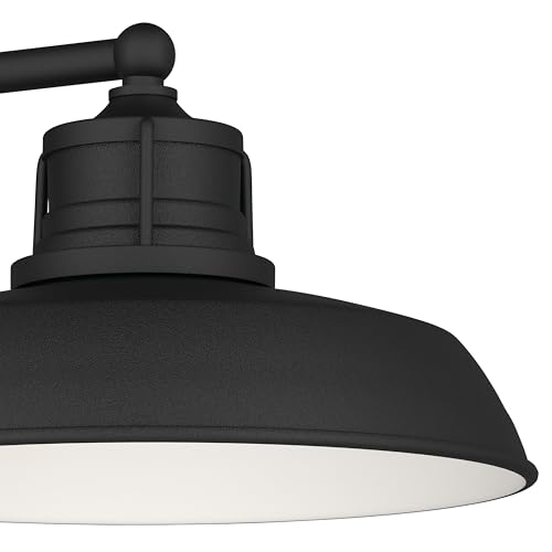 Kichler 12 Inch Fielding 1 Light Outdoor Industrial Wall Light, in Textured Black Waterproof Aluminum, (10" H x 12" W), 59205BKT by Kichler - Used condition - Image 3