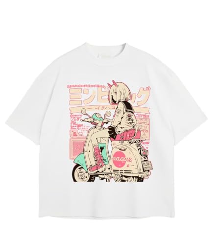 Buy Vespberry Y2K Japanese Pink Off-White Oversized T-Shirt