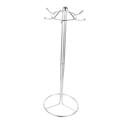 VINTORKY Versatile Kitchen Tabletop Spoon Holder Ladle Rack Soup Ladles Stand Chopstick Storage Holder Spoon Rest Rack Iron Cutlery Stand Kitchen Supply 6 Hooks