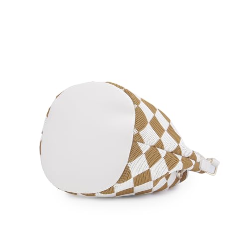 Image of Caprese Checker Sling Bag for Women (Medium, Cream)