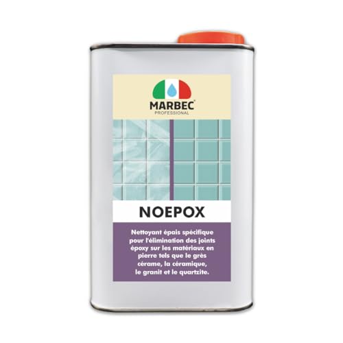 MARBEC NOEPOX 1LT Nettoyant spécifique épaissi pour éliminer les résidus de joints époxy et les taches sur le grès cérame, la céramique, le granit et le quartzite.