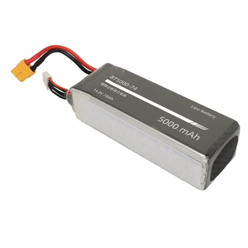 Fockety for Fly Wing FW450 V3 Battery, 4S 14.8V 5000mAh Lipo Battery, RC Helicopter Spare Parts for Fly Wing FW450 V3, Overcharging & Short Circuit