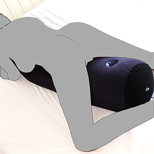 Dooisuue Almohadas multifuncionales, Almohadas con Agujeros, Almohadas hinchables Flocking 1pc
