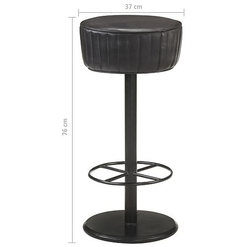 Tabouret de bar cuisine en cuir véritable pour îlot central