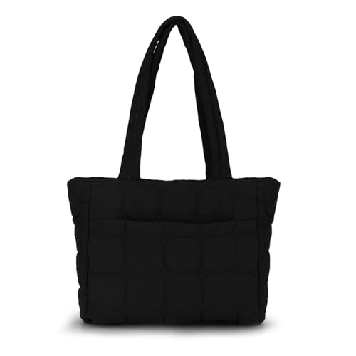 Fecialy Bolso Tote para Mujer, Bolso Tote Acolchado con Cremallera, Bolsa de Trabajo Acolchada Bolso de Hombro Ligero Acolchado Fecialy Bolso Tote para Mujer, Bolso Tote Acolchado con Cremallera, Bolsa de Trabajo Acolchada Bolso de Hombro Ligero Acolchado