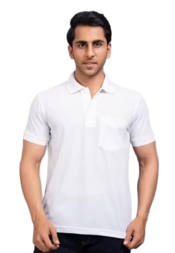 Image of Men's Polo T-Shirt, Grey, Short Sleeve, Casual Style with Chest Pocket