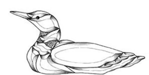 Loon Bevel Cluster Facing Left