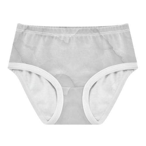 Grey White Marble Texture Girls Underwear Toddlers 2t Cotton Panties for Girl Fun Briefs Kids Undies