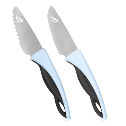 2 Stück Kinderkitchen Messerset, Kinder Messer Set zum Erlernen Schneidens, Kindersicheres Messer, Kindermesser Set für Sicheres Schneiden,...