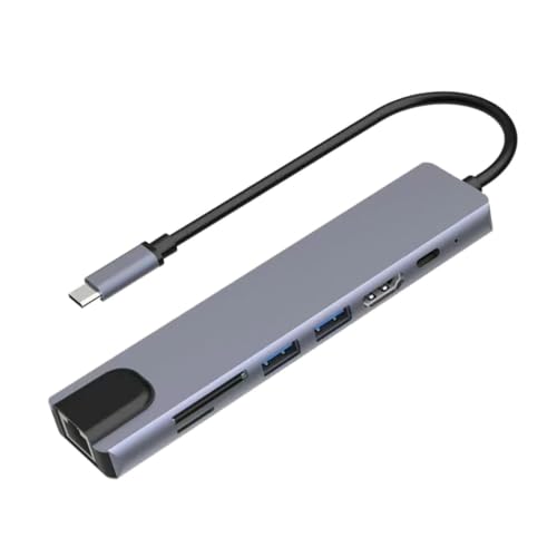 Hub USB-C 8 en 1 con HDMI 4K y Ethernet para MacBook