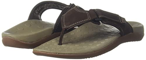 Image of Scholl Ortha Thong Men's Brown Sandals - 9 UK (8714717)