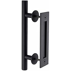 LIUZH - Tirador de puerta corrediza de granero de madera empotrada, herrajes para muebles para puerta interior de armario