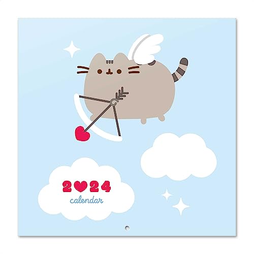 Grupo Erik Pusheen Wall Calendar 2024 12" x 12", 12 x 12 inches, 12 x 12 inches