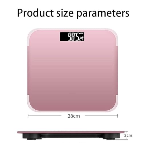 Báscula digital de baño rosa recargable USB miniatura 5