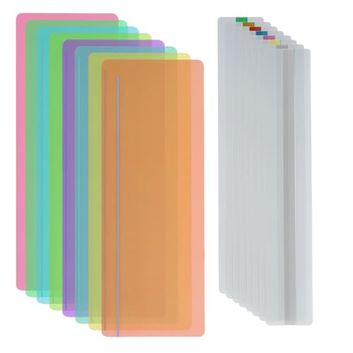 16 PcsDyslexia Overlays for Reading Dyslexia, Coloured Overlays for Dyslexia Aids, Highlight Guided Reading Strips for Teacher, Students, Beginners, Reduce Visual Stress(2 Styles)