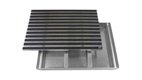 EMCO Eingangsmatte DIPLOMAT Cassettenbürste grau ALU Bodenwanne Fußmatte...