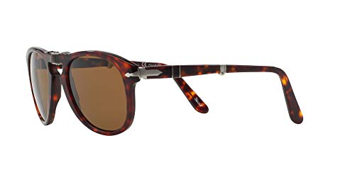 Persol Po0714 Pilot Sunglasses, Havana/Brown Polarized, 54 Mm #TOP2