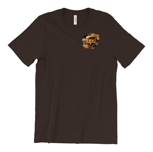 UPS Brown Short Sleeve T-Shirt United Parcel Service Official Colors and Style (US Alpha Medium Regular Regular Brown)