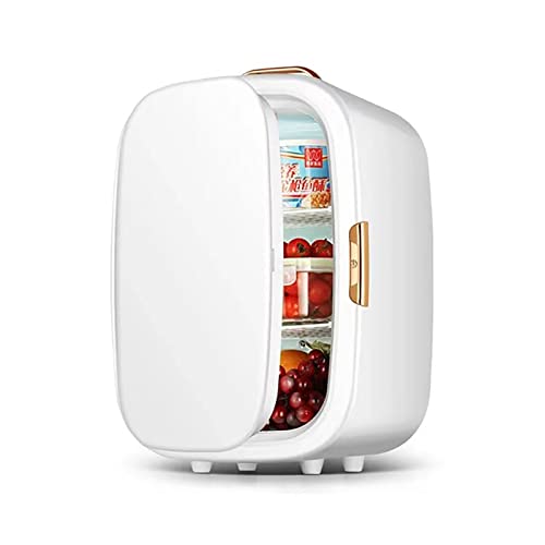 20 Litros Mini Nevera Con Más Fresco Y Cálido Refrigerador De Mesa Independiente Calentador De Alimentos Y Enfriador De Bebidas Para Cosméticos, Medicamentos, Hogar Y Viajes Energía AC + DC(White,Dual