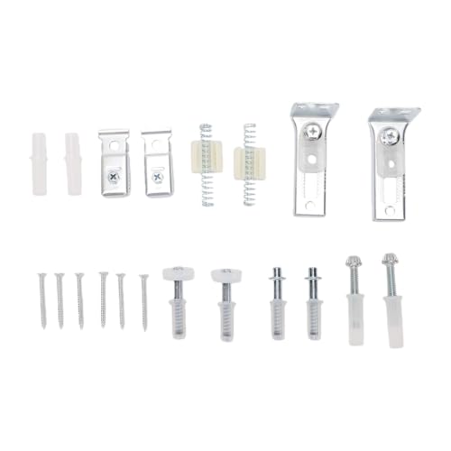 Kit de reparación de herrajes para puerta bifold Luocute, con soportes superior e inferior, ruedas guía y pivotes cargados por resorte para puertas plegables de clóset de 7/8 a 1-3/8 pulgadas