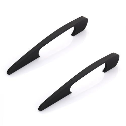 Image of LAPO 8 Inch Cabinet Handles for Modular Kitchen, Used for Drawer and Cupboard, Smooth Grip Style, Wear Resistant Coating, Hole to Hole Size 16 cm, Easy Fixing (Black, Pack of 2)