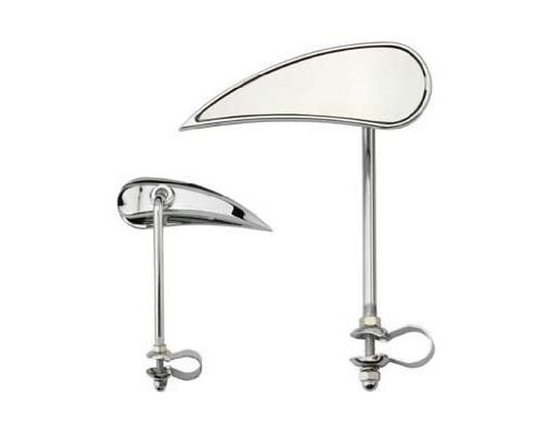 Lowrider Blade Mirror Left Chrome. Bike Mirror, Bicycle Mirror, Beach Cruiser, Chopper, Limo, Stretch Bike, BMX, Track, Fixie, Mountain Bikes