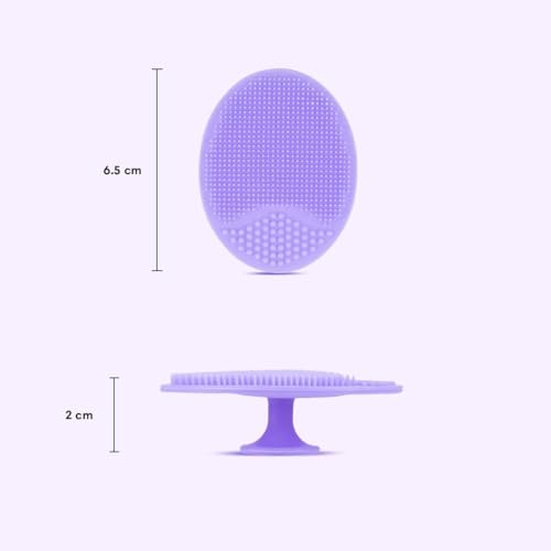 Image of Episkey Silicone Face Scrubber Exfoliator, Soft Face Brush, Facial Cleansing Brush, Acne Blackheads Removing, Acne Pore Pad for Deep Cleaning Skin Care for Girls & Women's (FS-PURPLE)
