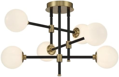 George Kovacs P8156-681 Cosmet Six Light Flush Mount, Brass