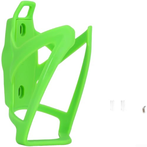 Jaula robusta de goma para botella de agua de bicicleta con agarre suave y compartimento oculto integrado para herramientas de seguimiento (verde)
