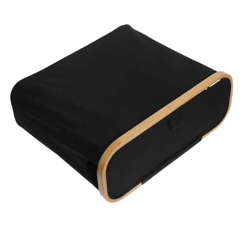 OSOLADY Toilet Paper Organizer Basket with Foldable Lid Transparent Tissue Storage Bin for Bathroom Kitchen and Pantry Multi Purpose