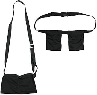 Mastectomy Drain Holder, ANGGREK Adjustable Elastic Band Mesh Shower Bag Mastectomy Drain Holder Breast Surgery Drainage Pouch(Black)