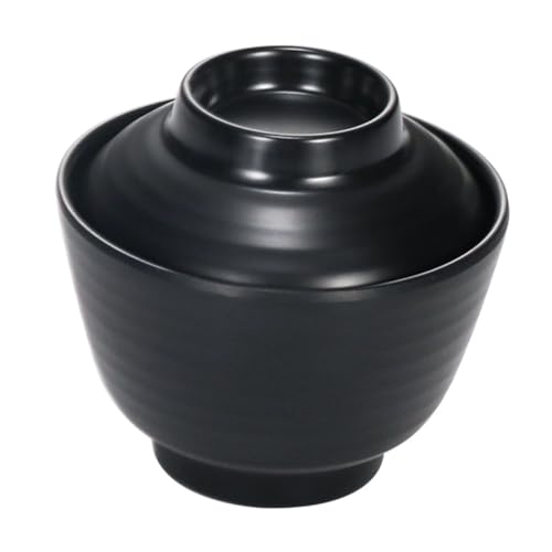 Hohopeti 密?製蓋付き味噌汁椀 小型和風スープボウル 軽量で携帯便利 味噌汁や前菜に 長持ち 素材使用