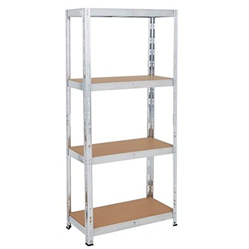 TAHA ® (1500 x 750 x 300) mm heavy duty boltless metal steel 4 tier shelving shelves storage unit Industrial easy to assemble (150X75X30cm) 175KG Per Shelf