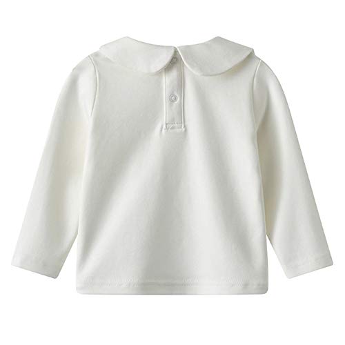 Vivobiniya Kid Girl Long Sleeve Dress Shirt Baby Girls Peter Pan Collar Shirt Tops Tees 1-4Y2
