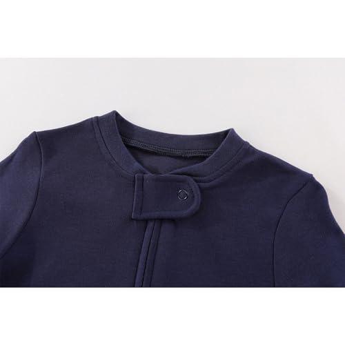 Unisex Zipper Baby Footies Rompers Long Sleeve 3 Pack Infant Boy Girl Jumpsuits 0-12Months Babies Outfits2