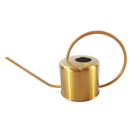 Preisvergleich Produktbild Ecoticfate Edelstahl Gießkanne 1300ml Giesskanne Blumengießkanne Garten Gartengießkanne Blumengießkanne Zimmerpflanzen Europäische Garten Topf Haushaltsduschtopf Gold Kleine Gießblume