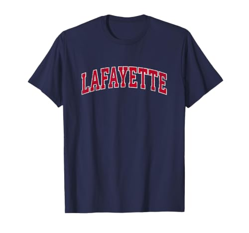 Lafayette California CA Vintage Sports Design Red Design T-Shirt, Men, Navy Blue, X-Large