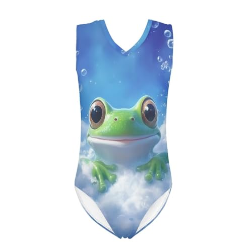 Image of Girls Fashion Print One Piece Swimsuit Bathing Suit Gymnastic Leotard for Kids, 5-14 Years