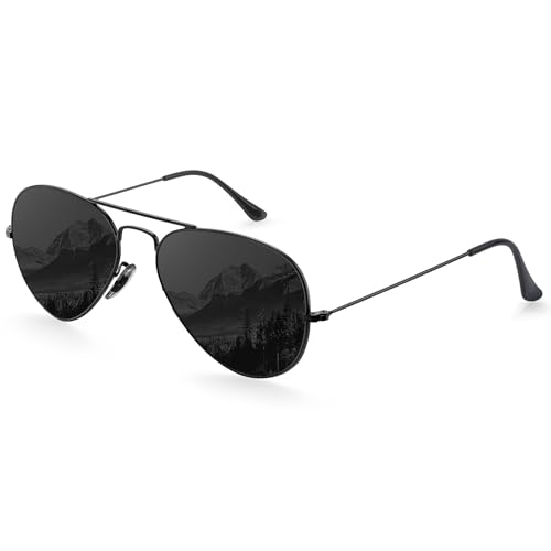 Listado de lentes de sol mas vendidos 3 Gtievruo Gafas de Sol Hombre Polarizadas Metal Lentes de Sol para Hombre Mujer Clásico Protección UV
