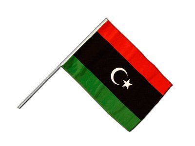 Drapeau Royaume de Libye 1951-1969 avec hampe pour commémoration