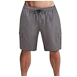 Shorts for Men Drawstring Solid Pocket Knee Short Pants Casual Loose Length Harem Trousers Summer Leisure Baggy Shorts