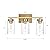 A1A9 3-Light Bathroom Vanity Light, Modern Brushed Gold Wall Lights with Clear Glass Shades, Bathroom Wall Sconce Lamp for Mirror Living Room Bedroom Hallway