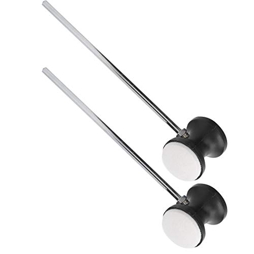 Yctze 2 Pack Bass Drum Beater, Lightweight Kick Drum Plastic Beater for Drum Set Pedal Flat Hammer Head