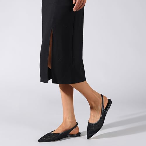 Image of Slingback Flats for Women Stylish Pointed Toe Design with Comfortable Mesh Material for Breathable Party Dress Elegant Shoes
