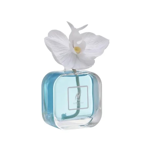 Hypno Casa - Difusor de fragancia orquídea con flor, 100 ml (Agua Marina)