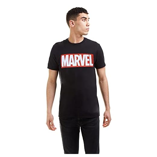 MARVEL Camiseta Manga Corta, para Hombre, Negro S