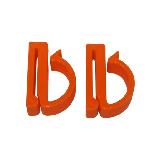 MOLLE Clip, MOLLE Gear Loop, Tactical Attachment for Backpacks and Bags, Handmade in Michigan (Orange)